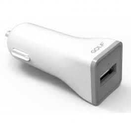Зарядний пристрій автомобільний GOLF GF-C1 Car charger 1USB 1A White