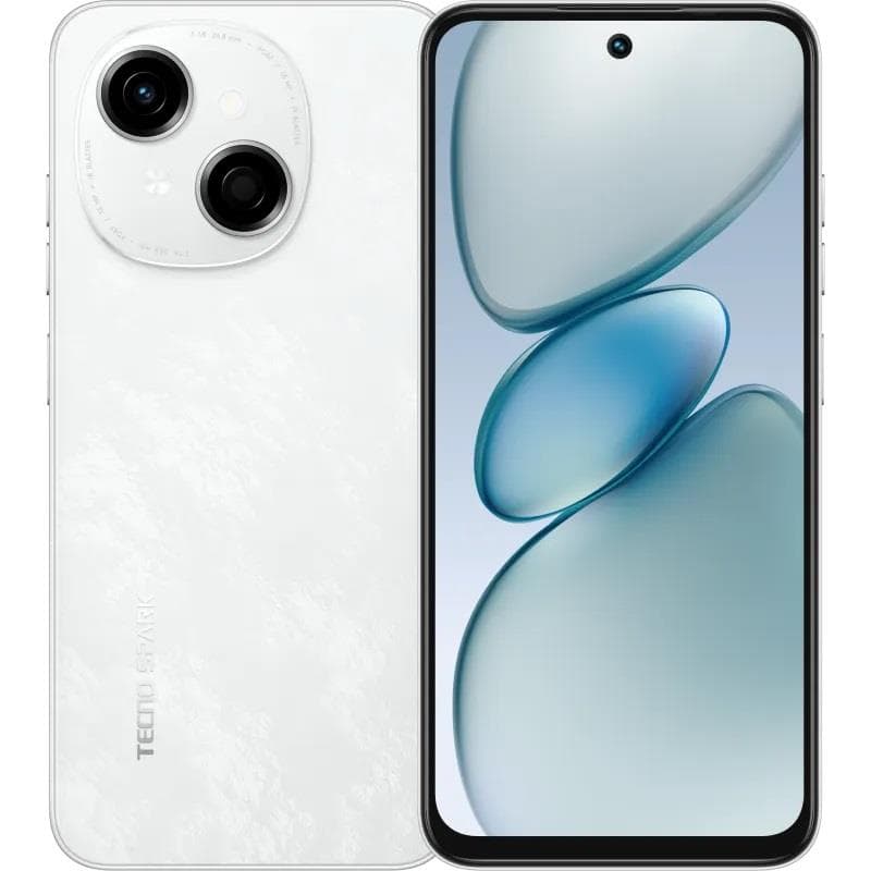 Смартфон TECNO Spark Go 1 (KL4) 6.67" 3/64ГБ, 2SIM, 5000мА•год, Glittery White