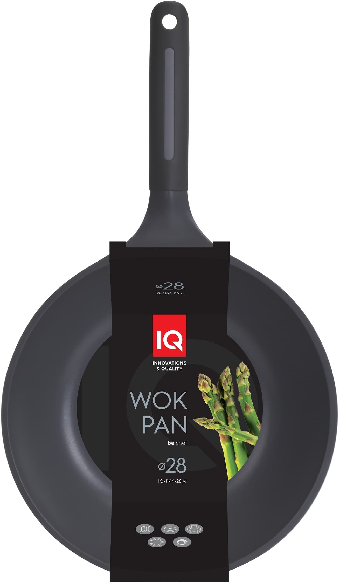 Сковорода IQ Be Chef ВОК 28 см б/кришки (IQ-1144-28 w)