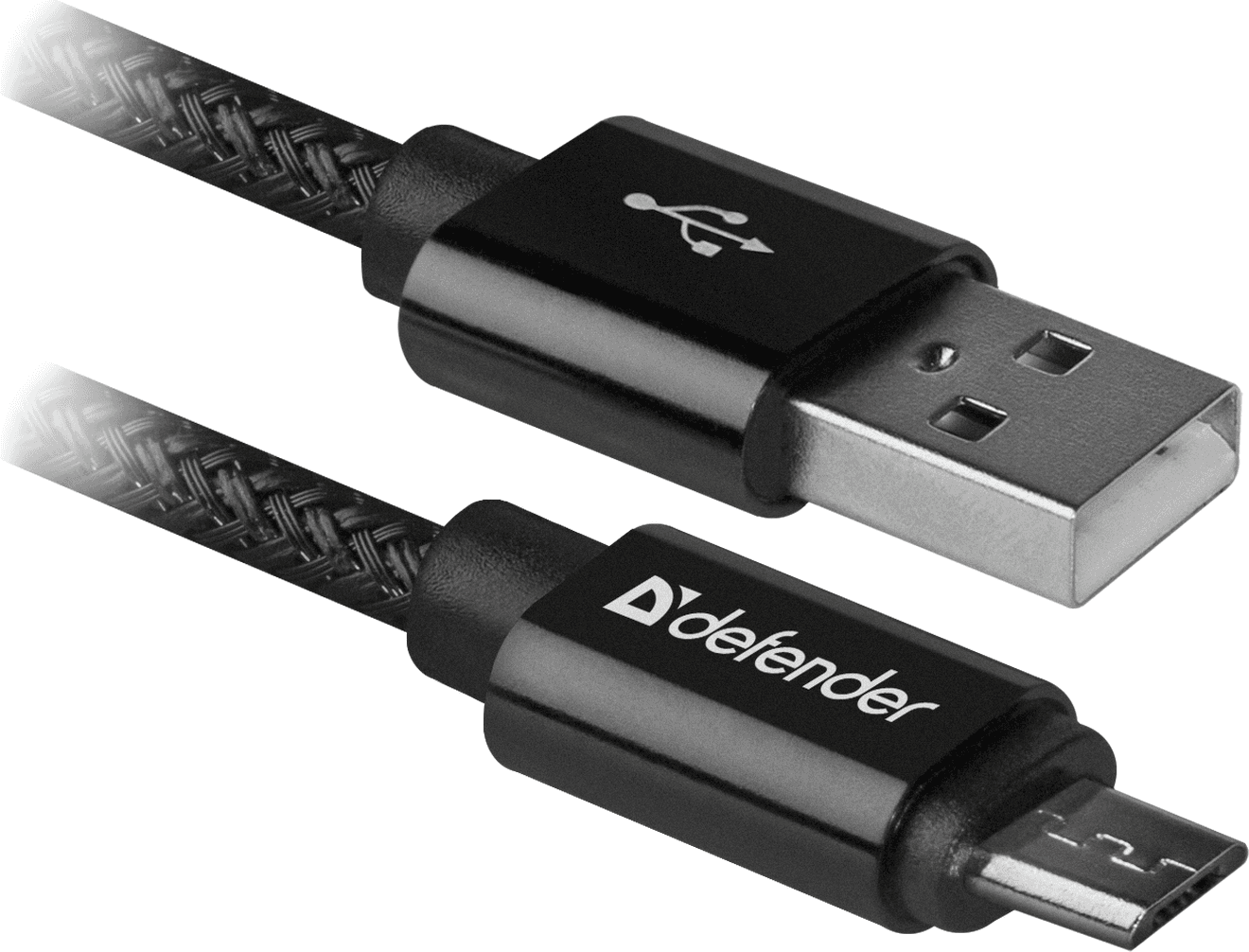 Кабель DEFENDER (87802) USB08-03T PRO USB2.0, AM-MicroBM чорний, 1m