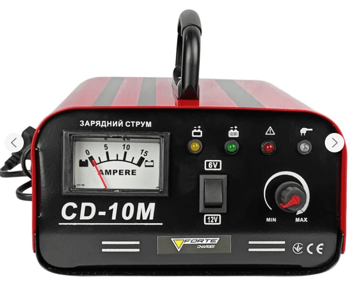 Зарядний пристрій автомобільний FORTE CD-10M.220В.10А.