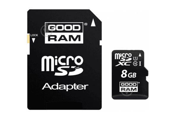 Пам'ять GOODRAM microSDHC 8GB Class 10 UHS I + adapter RETAIL 10