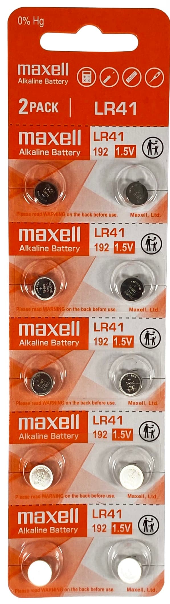 Батарейка MAXELL LR41 5PK (5X2) BLISTER