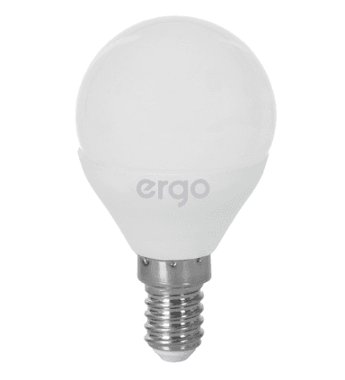 Лампочка Лед ERGO Standard G45 E14 6W 220V Нейт.Бел. 4100K Мат. н/Дим.