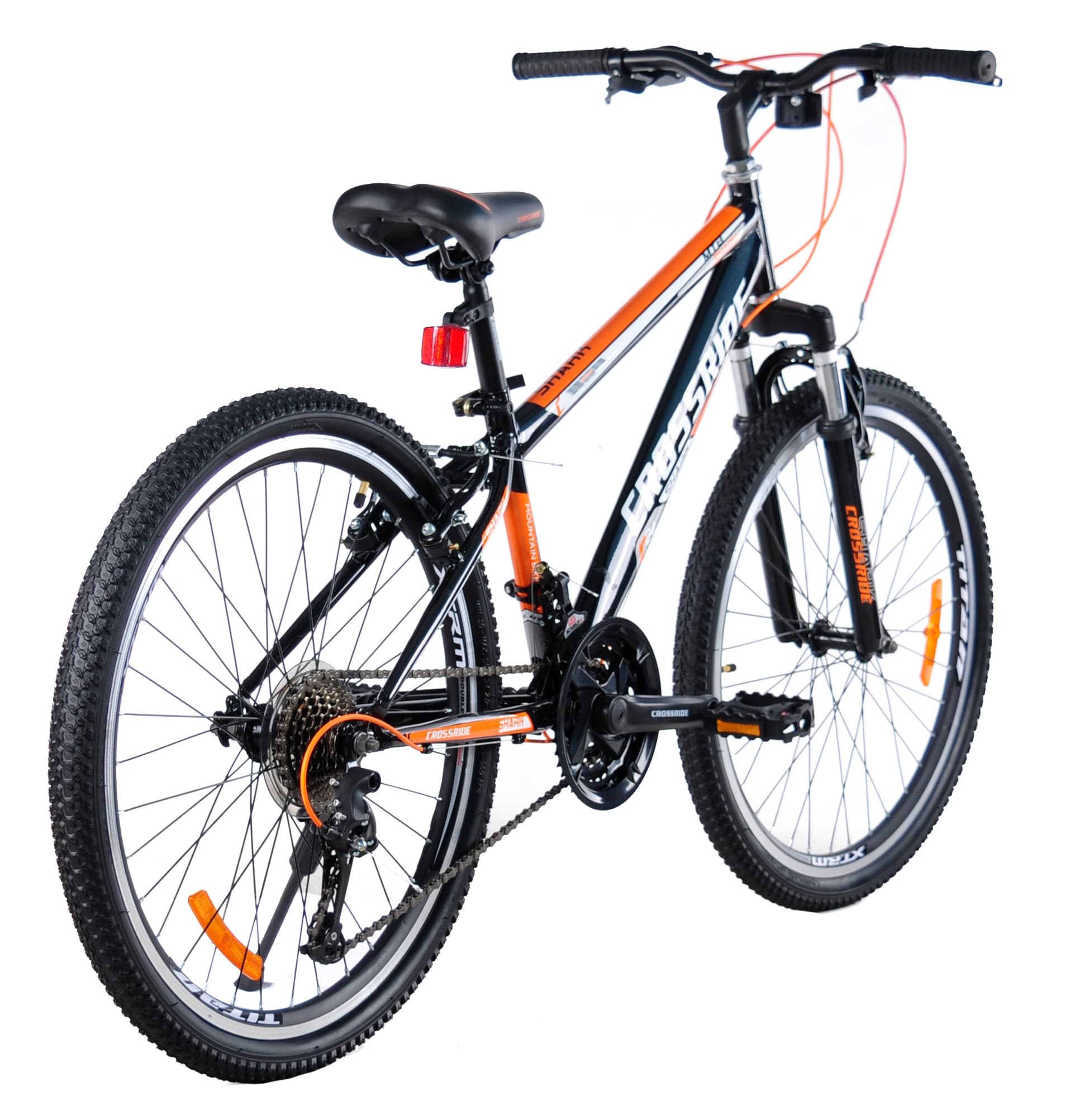 Велосипед спортивний CROSSRIDE 24 MTB ST "SHARK",чорно-помаранчевий
