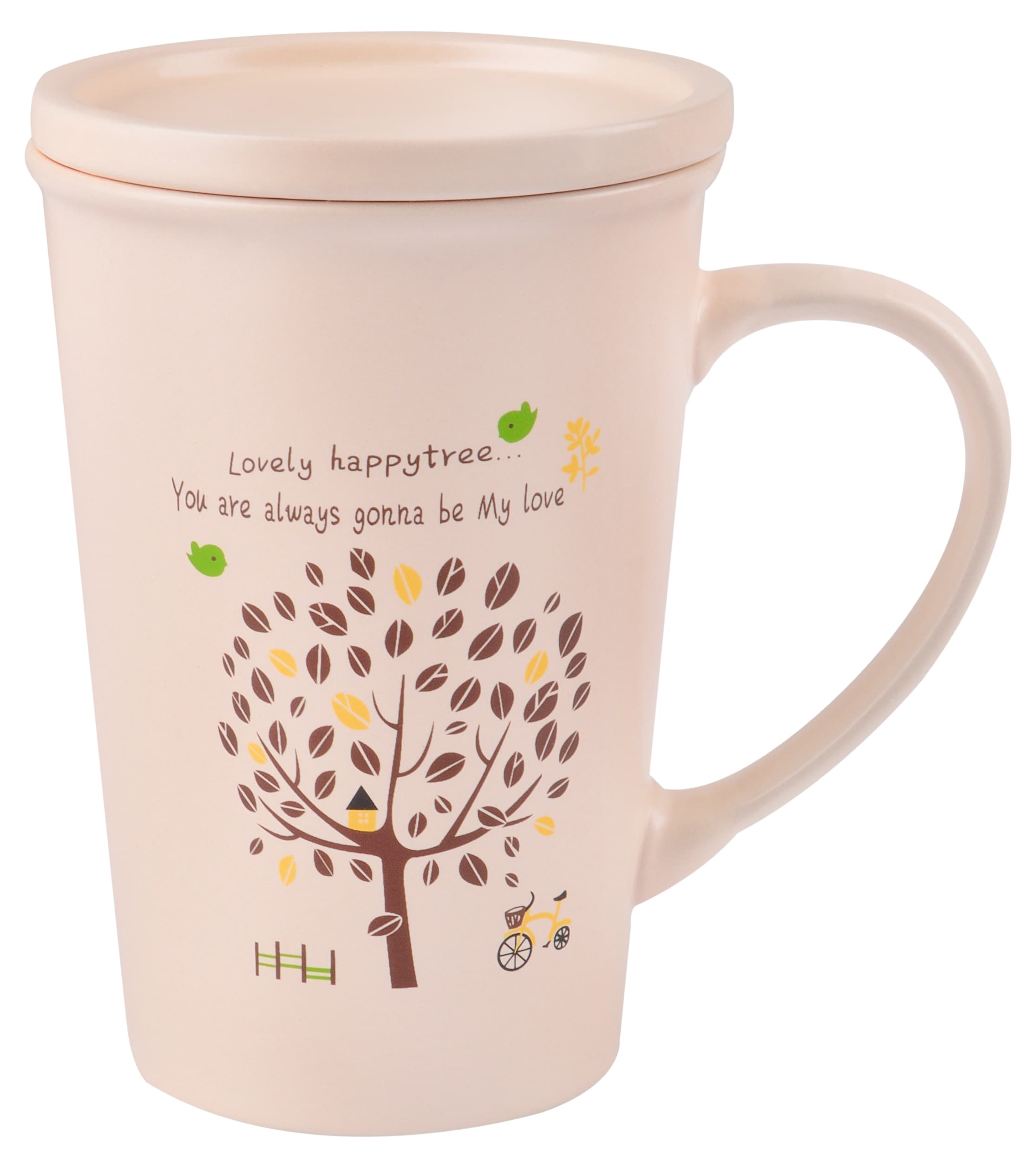 Чашка Limited Edition TREE білий/ 390 мл /з кришк./ в подар.упак. (HTK-046)
