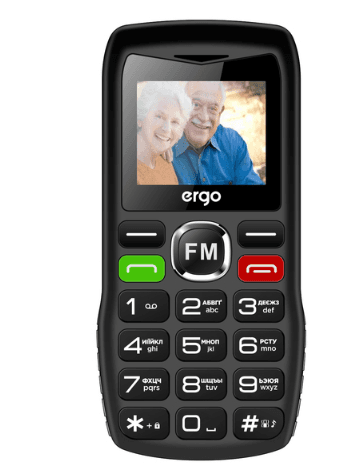 Мобільний телефон ERGO R182 Dual Sim (чорний)