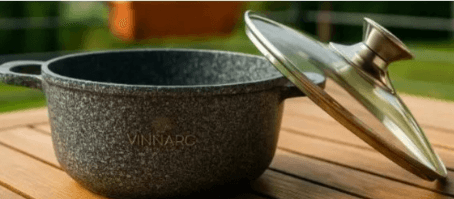 Каструля Vinnarc GR-0320CE SENSE 2.3л.+кришка кругла Сіра