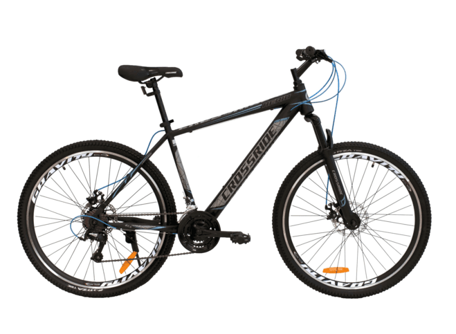 Велосипед спортивний CROSSRIDE NERIO 27.5 MTB ST 17" ЧОРНО-СІРИЙ