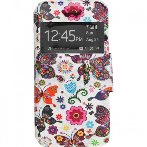 Чехол-книжка TOTO Book Universal cover Picture with window 4.0'-4.5' Light Butterfly																