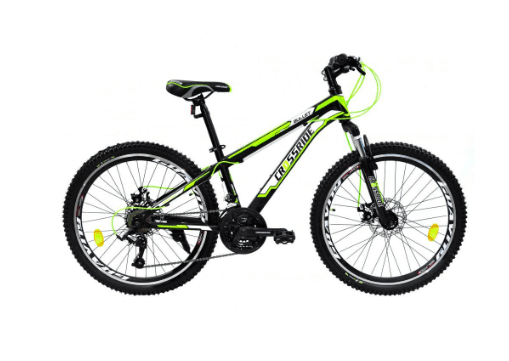 Велосипед спортивний CROSSRIDE 24 MTB ST BULLET Чорно-жовтий (0262) 
