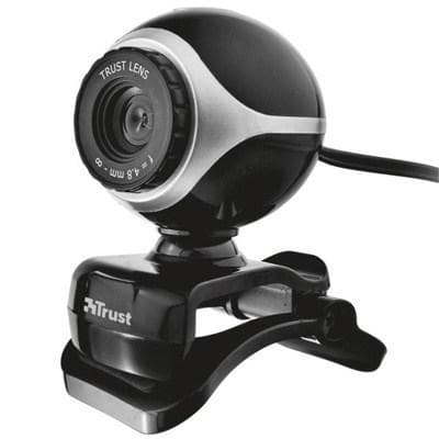 Вебкамера Trust EXIS WEBCAM BLCK-SLVR (17003) сірий, чорний, 0.3 МП, VGA, 640 x 480 пікселів, USB 2