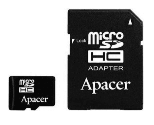 Пам'ять APACER microSDHC 32GB UHS-I U1+adapter AP32GMCSH10U1-R