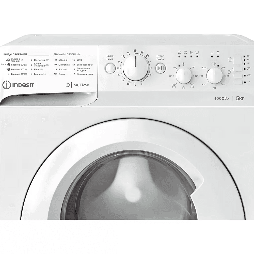 Пральна машина автомат INDESIT OMTWSC51052WUA 5кг, 1000, A++, 43см, білий