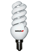 Лампочка Максус 1-ESL-222 Slim full spiral 11W, 4100K, E14